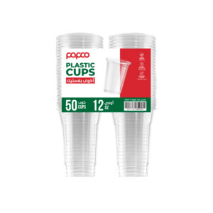 Papco Clear 12 Oz Plastic Cups - 50 Cups