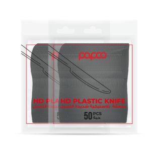 Papco Black Plastic Heavy Duty Knife - 50Pcs*2 Special Offer