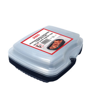 Papco Microwave Meal Tray 1 Compartment  / (5 Trays+ Lids)