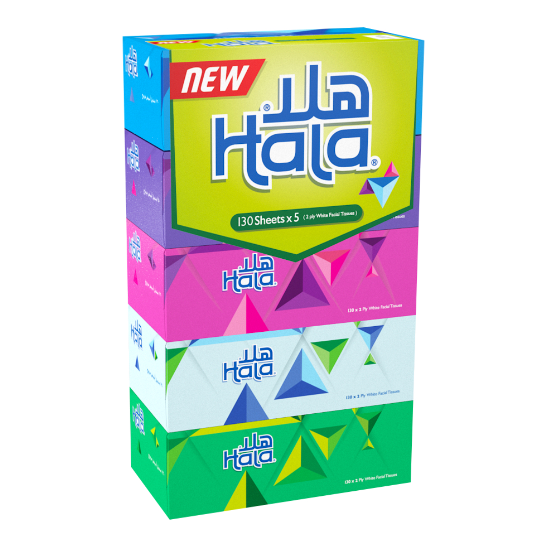 Hala Facial Tissue 130 sheets - 5 Packs