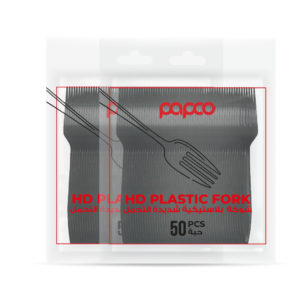 Papco Black Plastic Heavy Duty Fork - 50Pcs*2 Special Offer