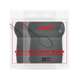 Papco Black Plastic Heavy Duty Spoon - 50Pcs*2 Special Offer