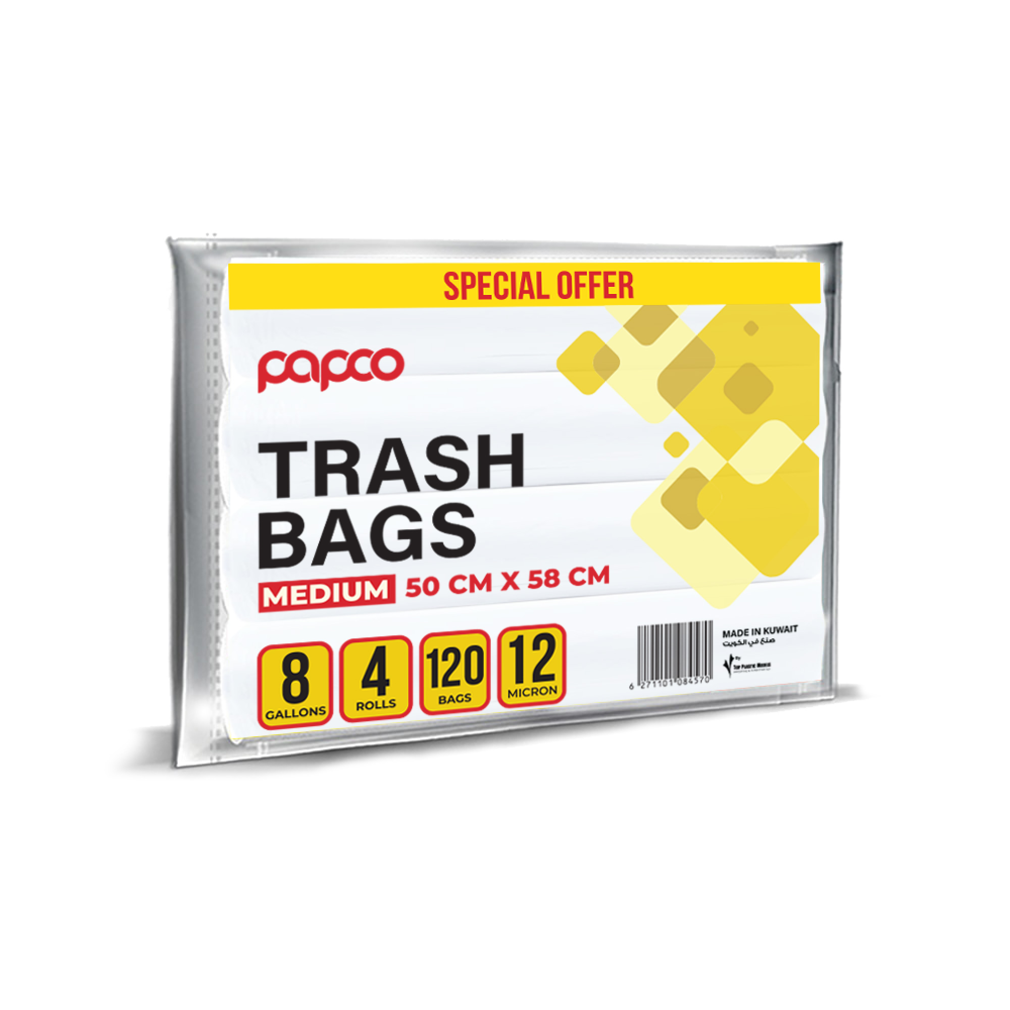 Papco Trash Bag Papco 8 Galon - 4Packs*30 Bags Special Offer