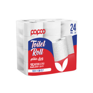 Papco Toilet Roll 25 Meters 2 Ply 24 Pcs