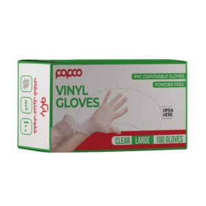 Papco Vinyl Gloves Clear Large 100 Pcs