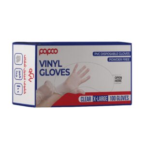 Papco Vinyl Gloves Clear X-large 100 Pcs