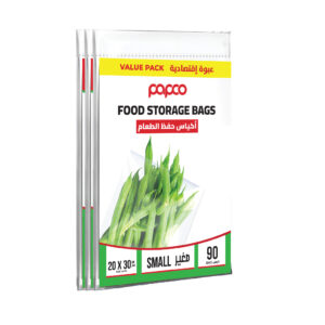 Papco Food Storage Bags Small 20 x 30 Cm 30 Bags x 3 Pcs Value Pack