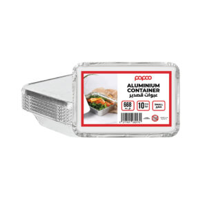Papco Aluminum Container Small 668 ML -10 Pcs