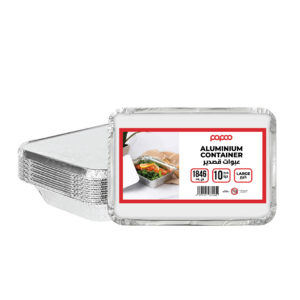Papco Aluminum Container Large 1846 ML 10 Pcs